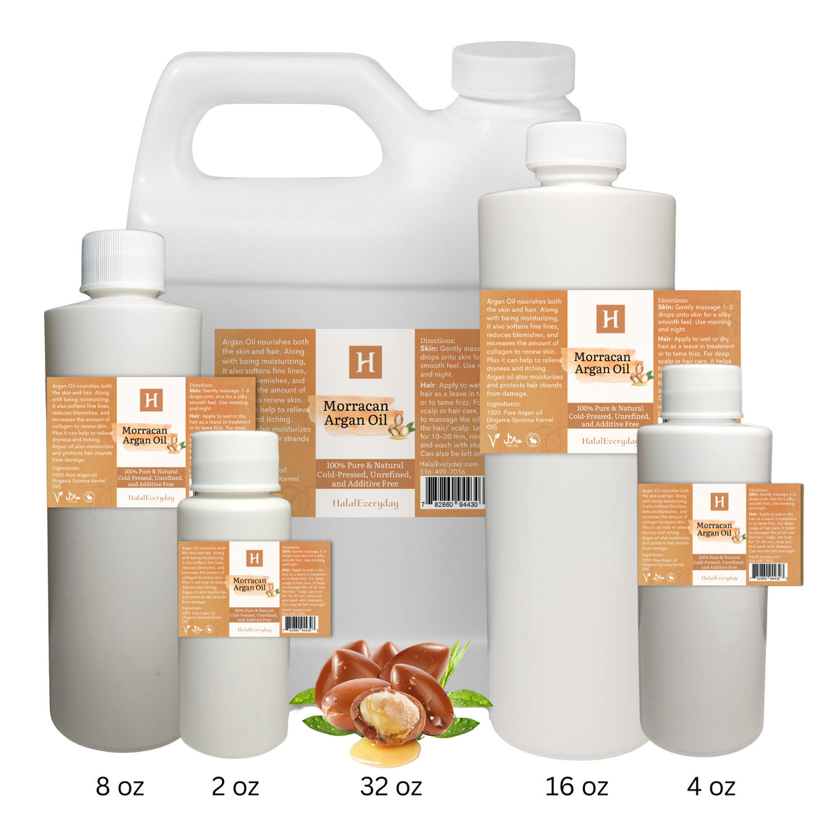 Pure Argan Oil - Natural Organic Cold Pressed Moisturizer for Skin & Hair