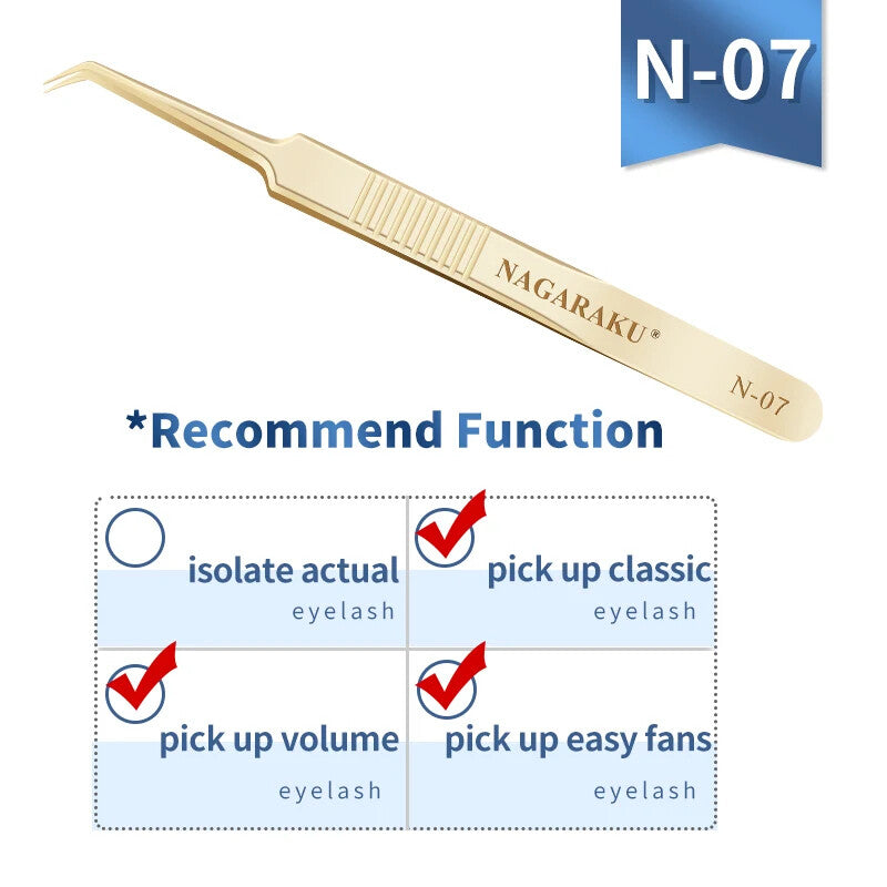 Eyelash Extension Tweezers Stainless Steel 3D Makeup Lash Applicator