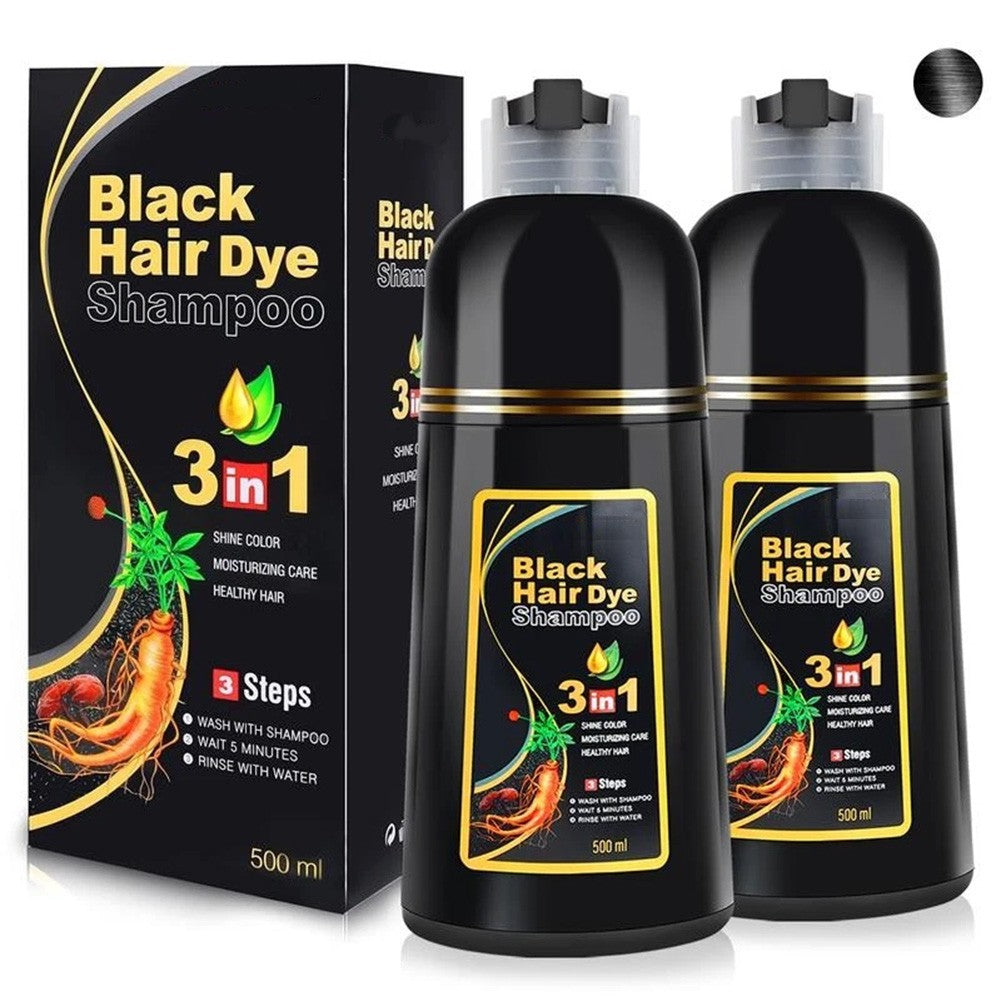 3-in-1 Hair Dye Shampoo – Plant-Based Instant Color, 500ml