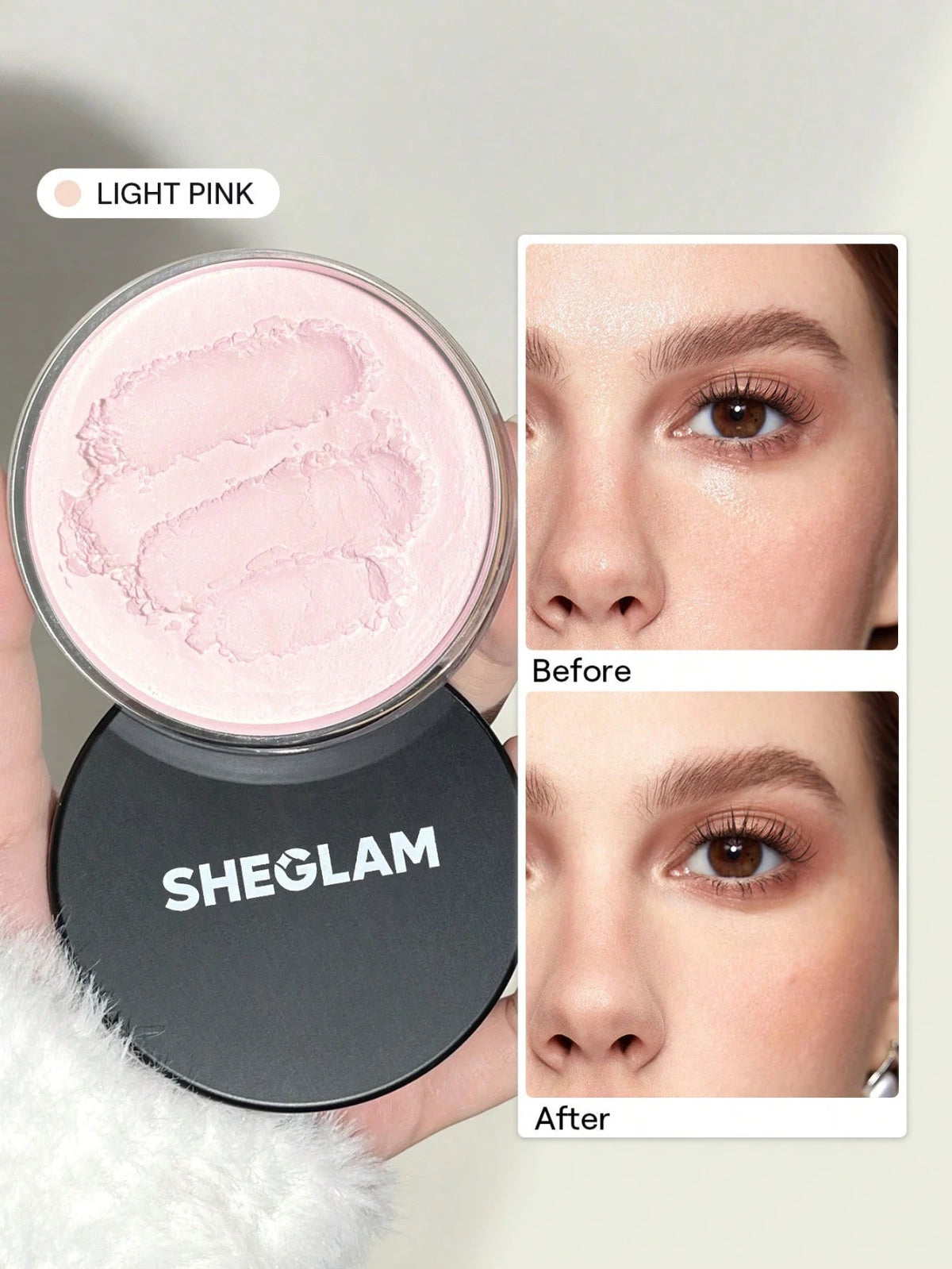 Light Brown Face Setting Powder with Natural Glow for Long-Lasting Makeup Finish