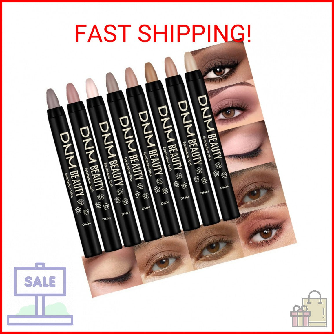 8 Pack Cream Eyeshadow Stick Set Matte Eyeliner & Eyeshadow Pencils