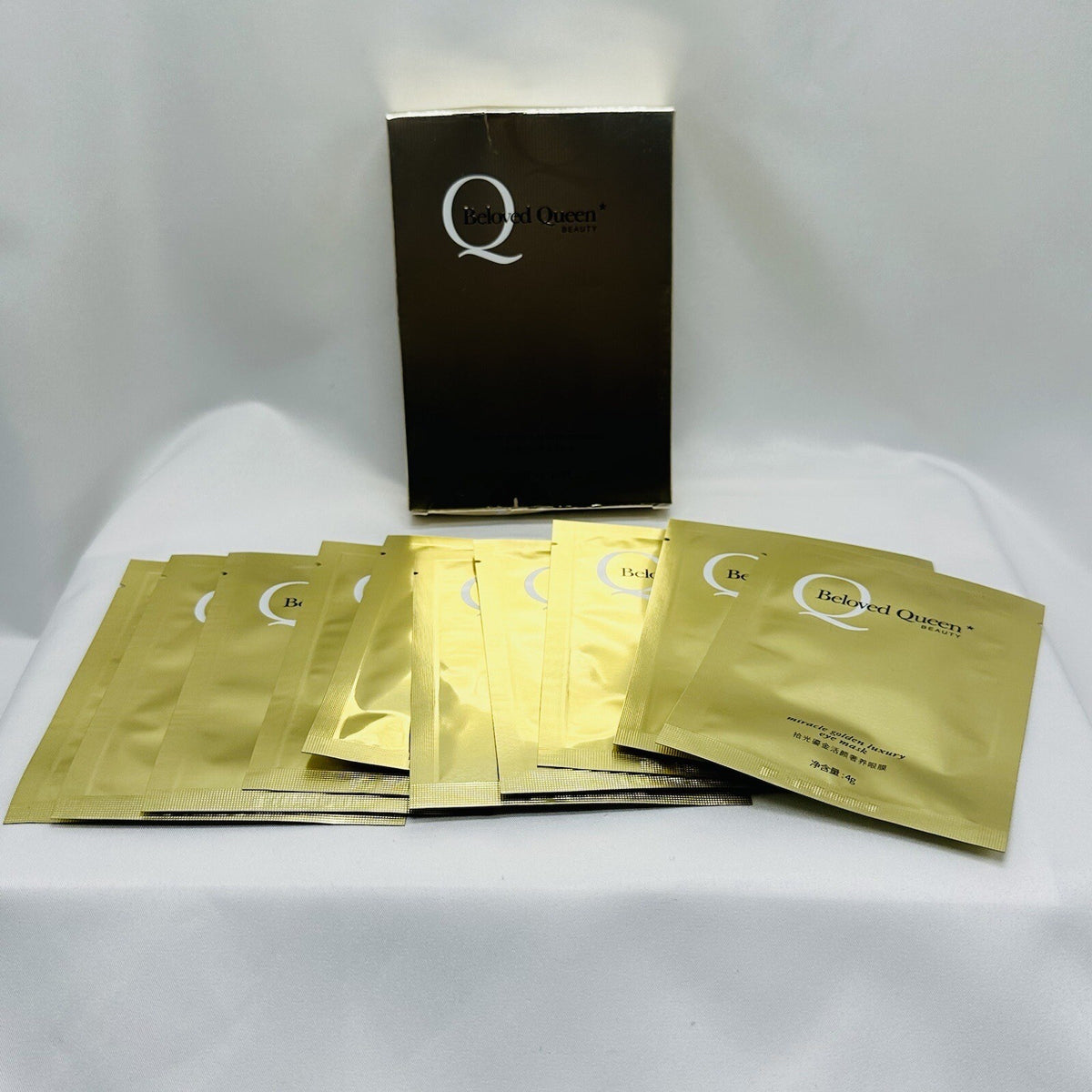 Golden Facial Mask & Eye Mask Set – 10 Pieces