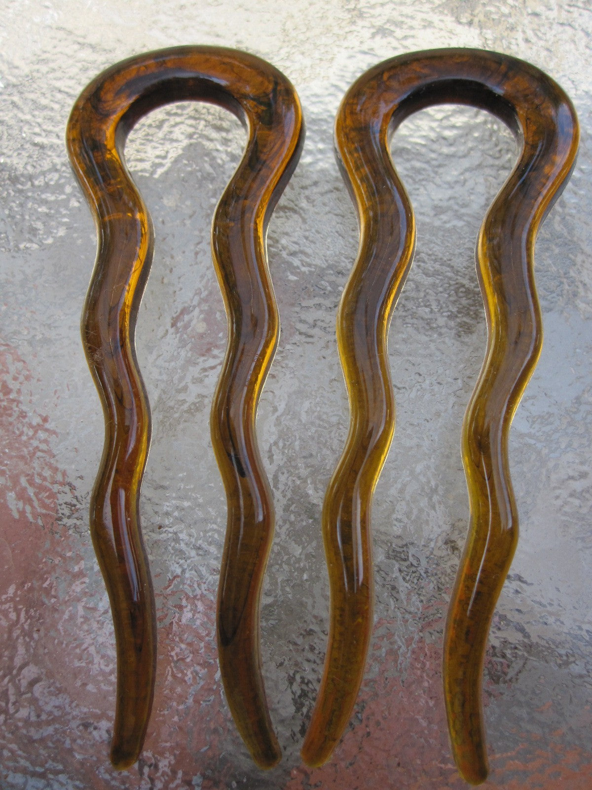 Set of 2 Chignon Hair Pins Faux Shell 3 1/4" Good Days USA Choice 4