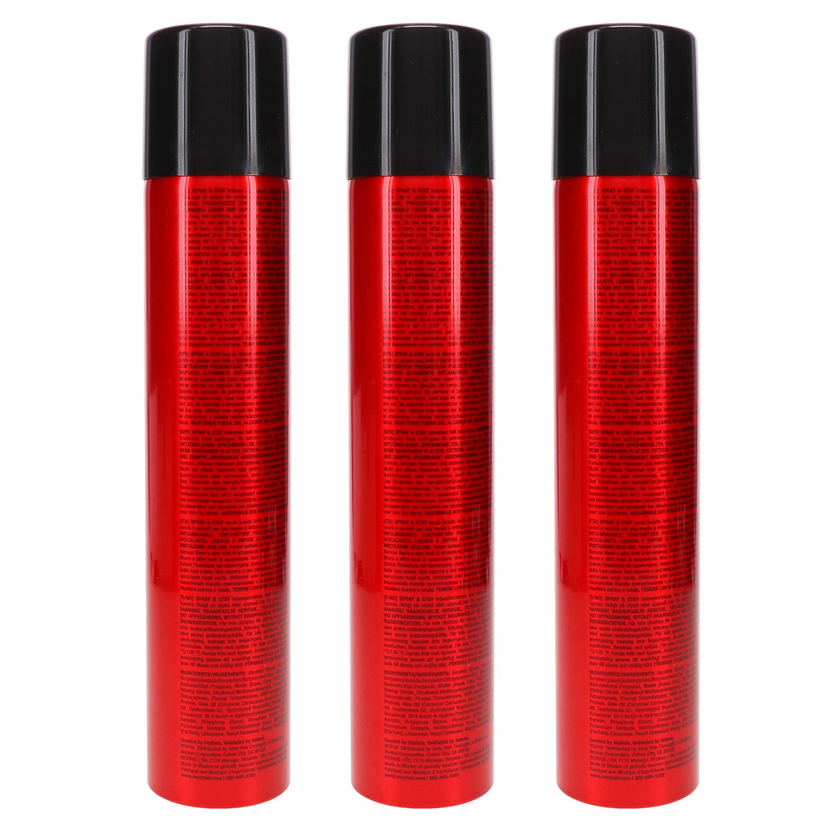 Professional Heavy Hold Hairspray - 9 oz, 3 Pack - Long Lasting, Humidity-Resistant Styling Spray