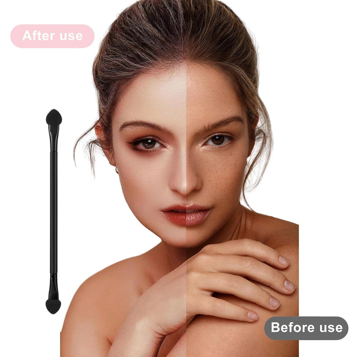 30PCS Disposable Double-Ended Eyeshadow Makeup Sponges Brushes