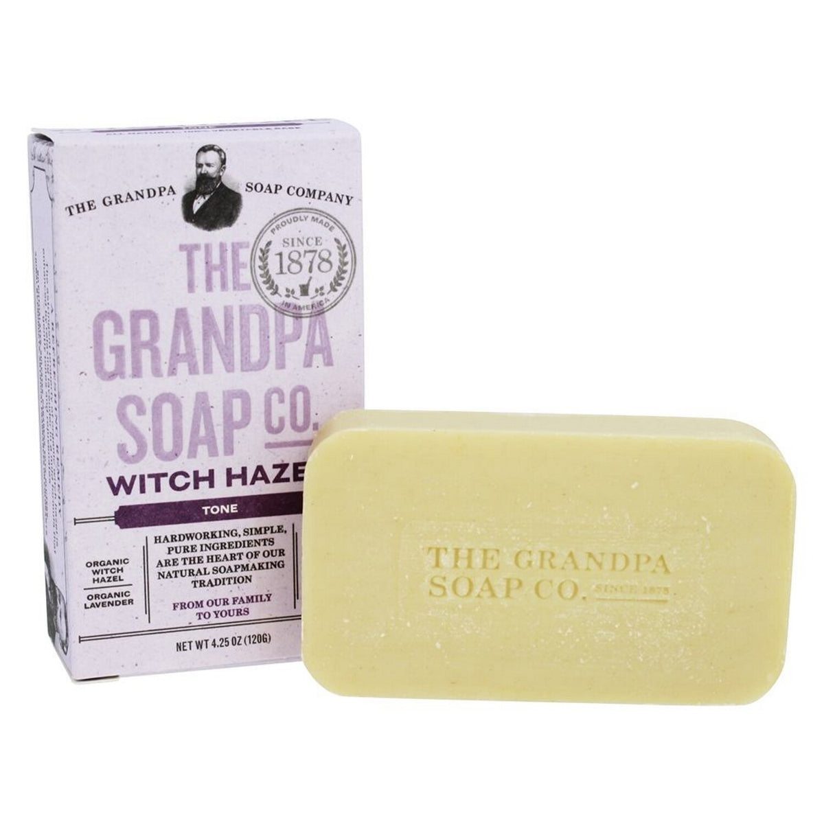 Grandpa's Soap Co Bar Soap, Witch Hazel, 4.25 Ounce
