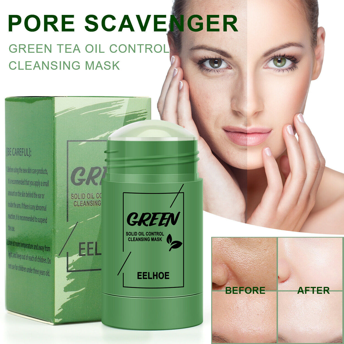 Green Tea Clay Stick Mask - Pore Cleansing & Oil Control
