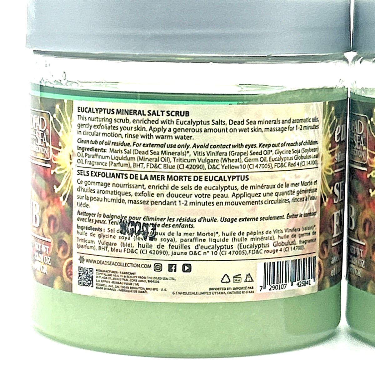 Dead Sea Collection Eucalyptus Exfoliating Mineral Salt Scrub, 2-Pack