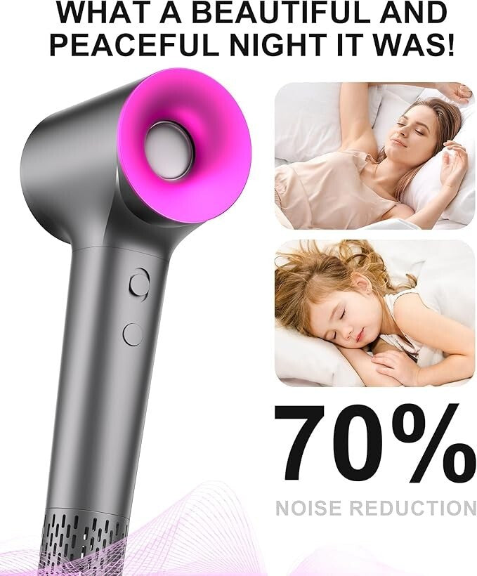Ionic Hair Dryer 1200W Fast Drying Quiet Blow Dryer with Negative Ions