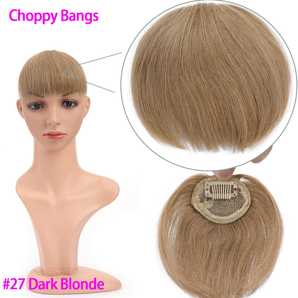 Clip-In Hair Fringes for Thick & Choppy Bangs - Remy Human Hair Extensions
