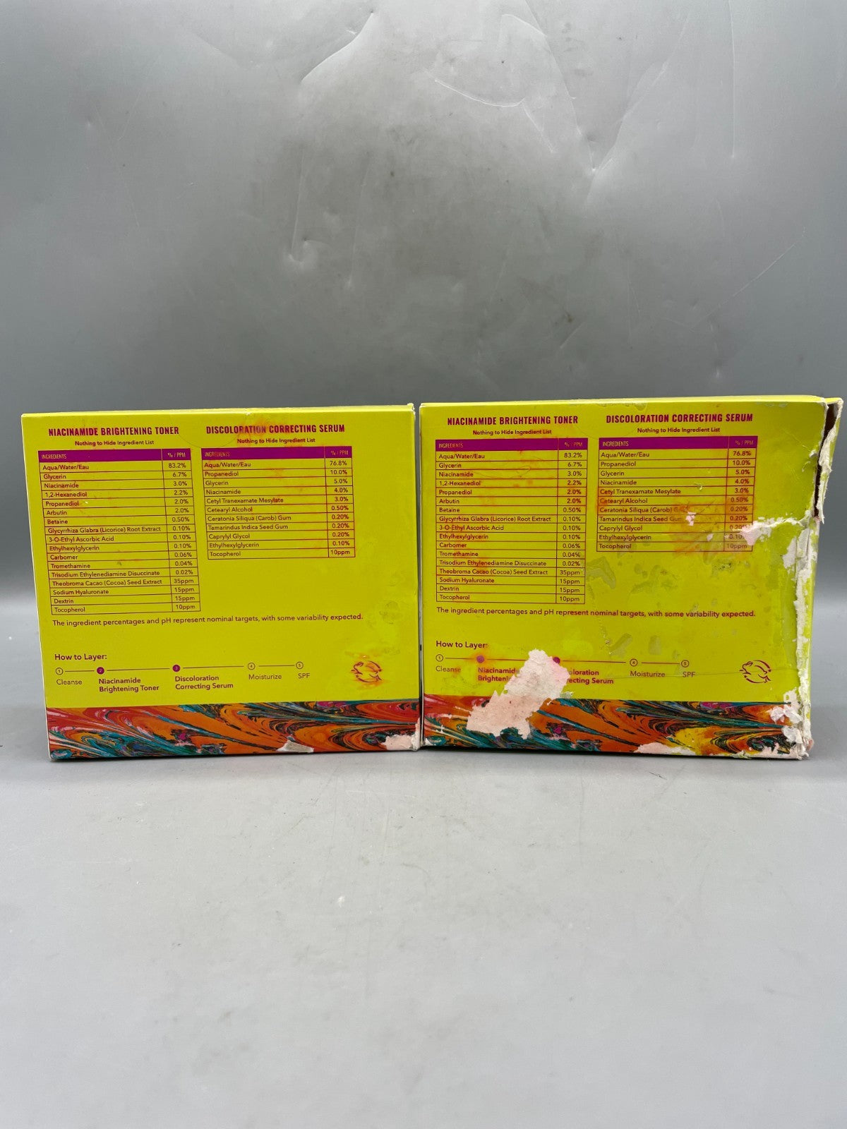 Niacinamide Serum & Toner Set for Blemish and Discoloration - 2 Pack