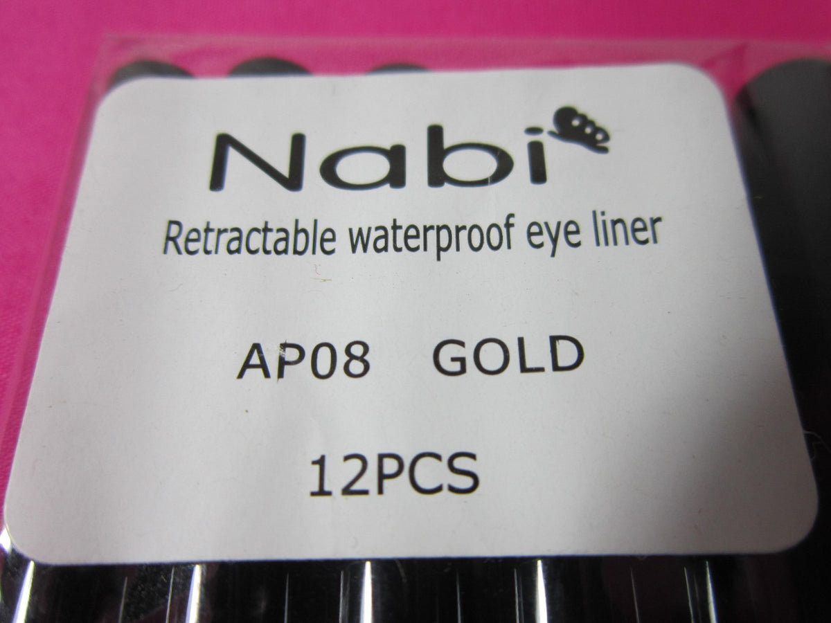Retractable Waterproof Eyeliner Set - All Colors, 12pcs Lot, Safe & Smudge-Proof