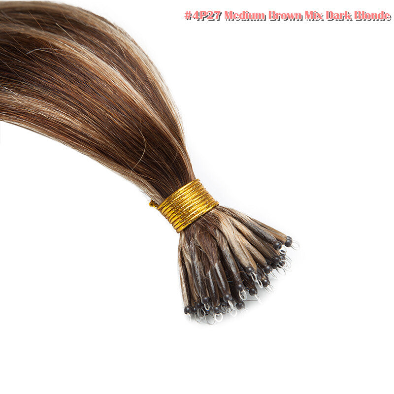 Nano Ring Hair Extensions Set - Real Remy Human Hair Full Head Thick 150g