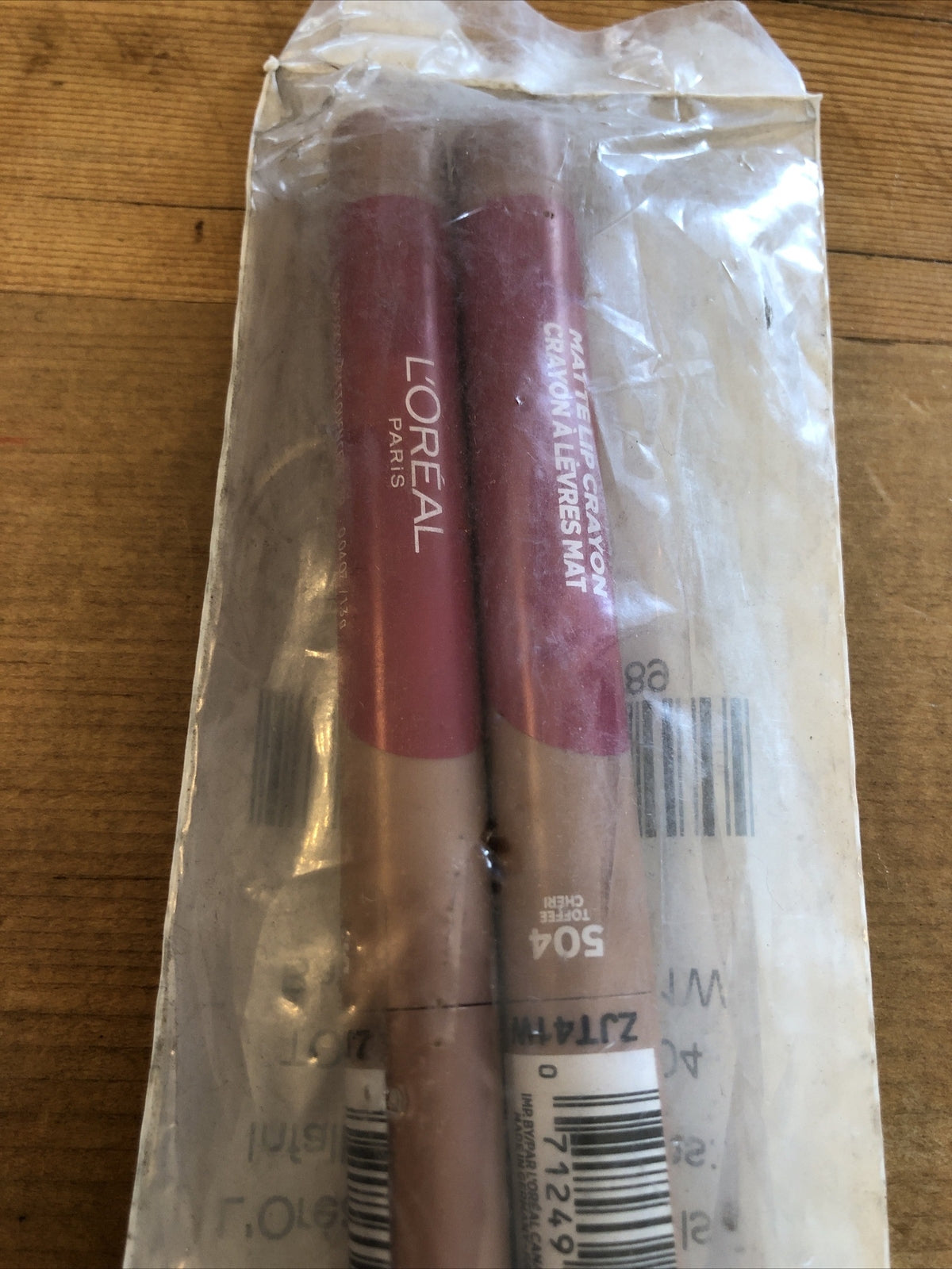 Lip Crayon Matte Lipstick Set - 2 Pack, Long-Lasting Color, Toffee Cheri