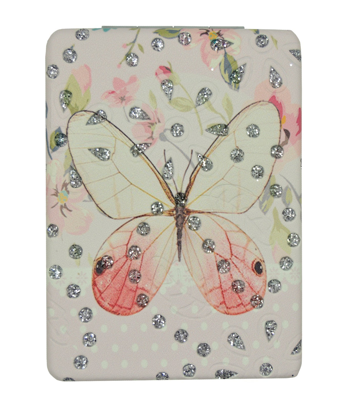 Double Compact Crystal Mirror with Rhinestones - 2 or 4 Pieces, 2.5x3.5 Inch