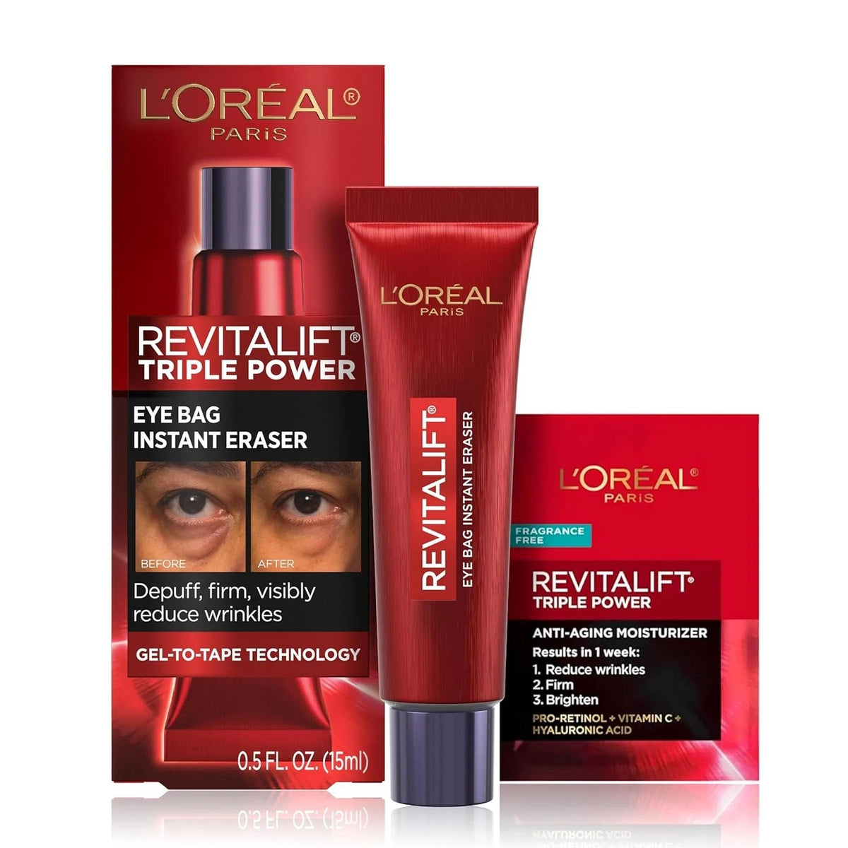 L'Oréal Revitalift Eye Tightener 0.5oz Instant Eye Bag Treatment Firming
