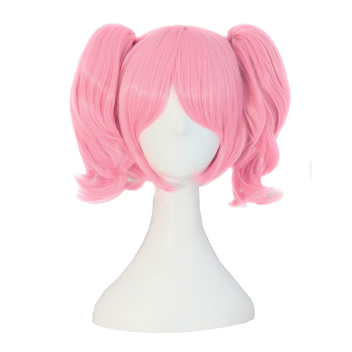 Pink Cosplay Wig 35cm Heat Resistant & Adjustable Fit for Halloween & Costume