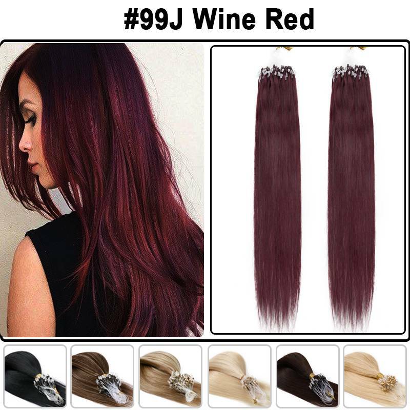 Micro Ring Hair Extensions 200G Human Remy Loop Bead Tip Hair Piece