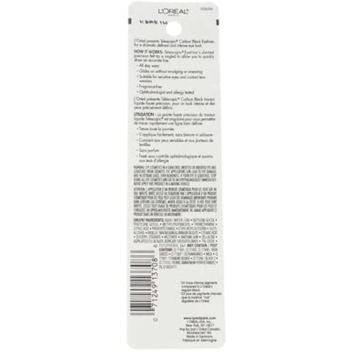 Liquid Eyeliner Pen - Carbon Black, Precise Felt Tip, Smudge-Proof, Long-Lasting 0.08 Oz