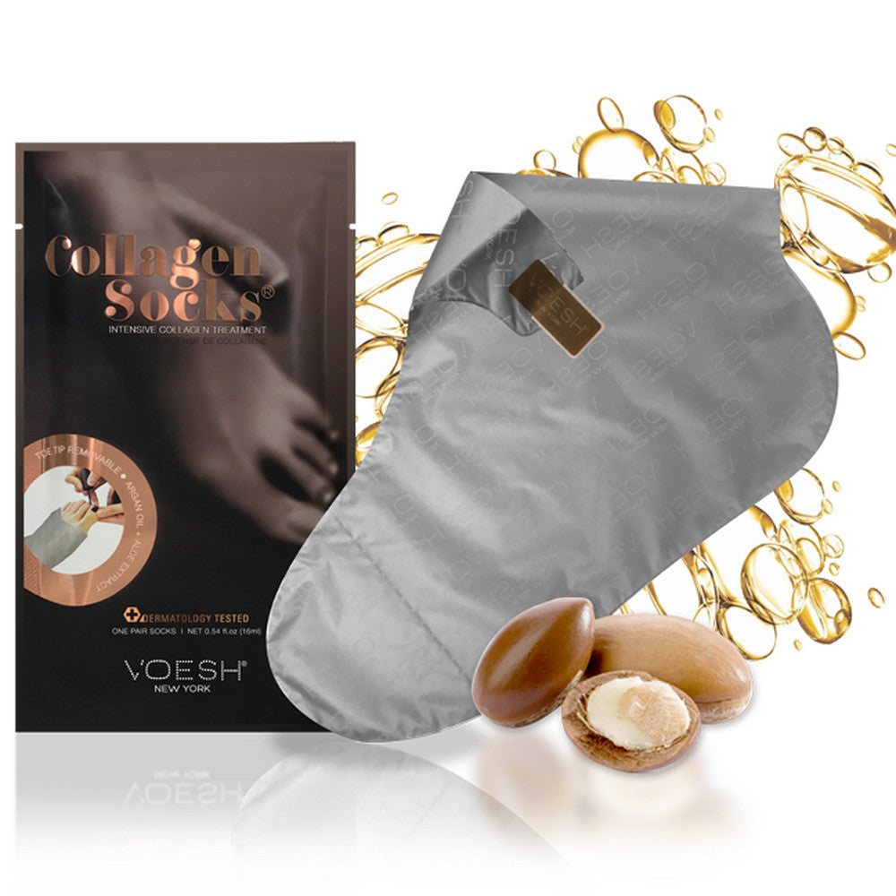 Collagen Foot Mask Socks with Argan Oil - 6 Pack