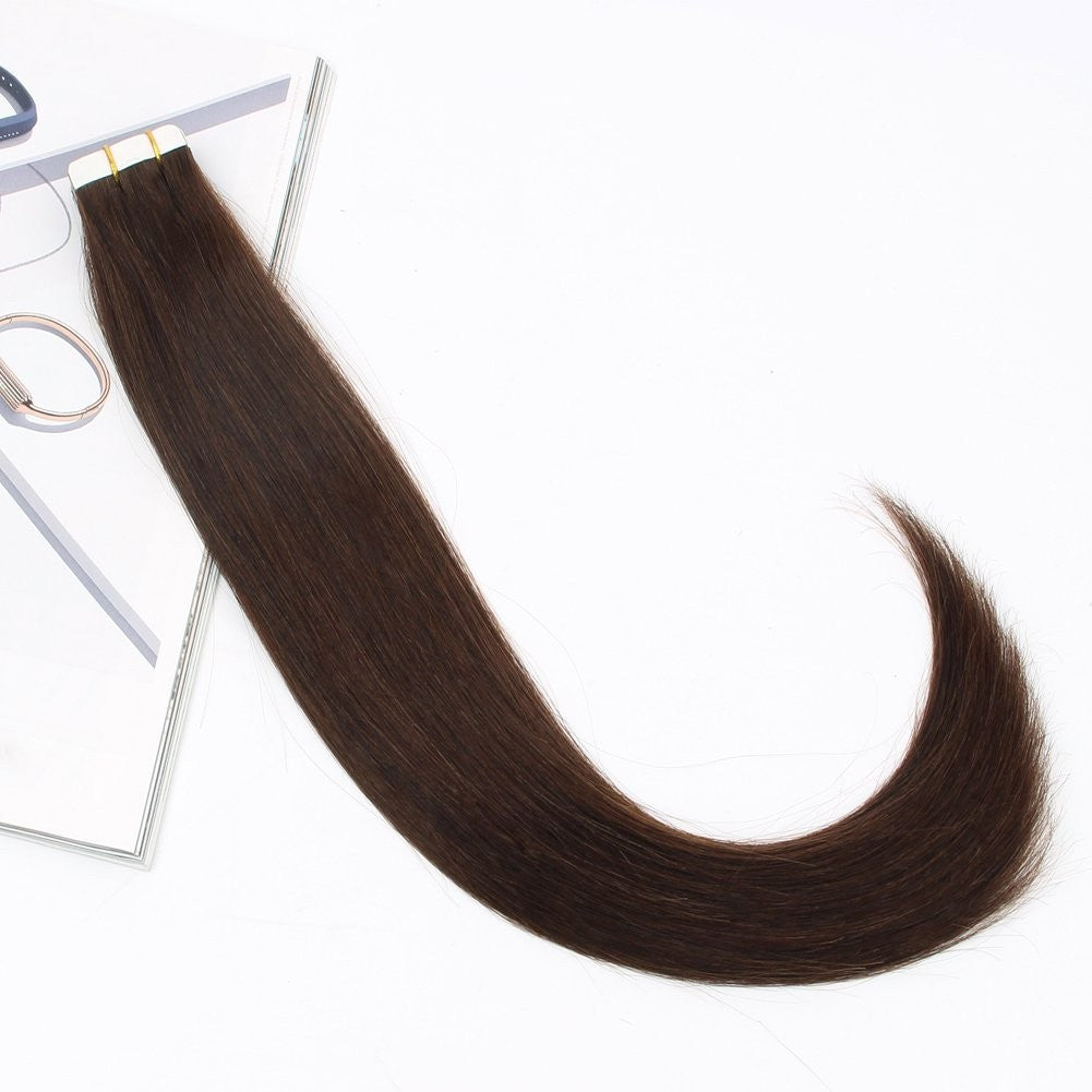 Remy Hair Tape-In Extensions Full Head 40pc Natural Straight Human Hair