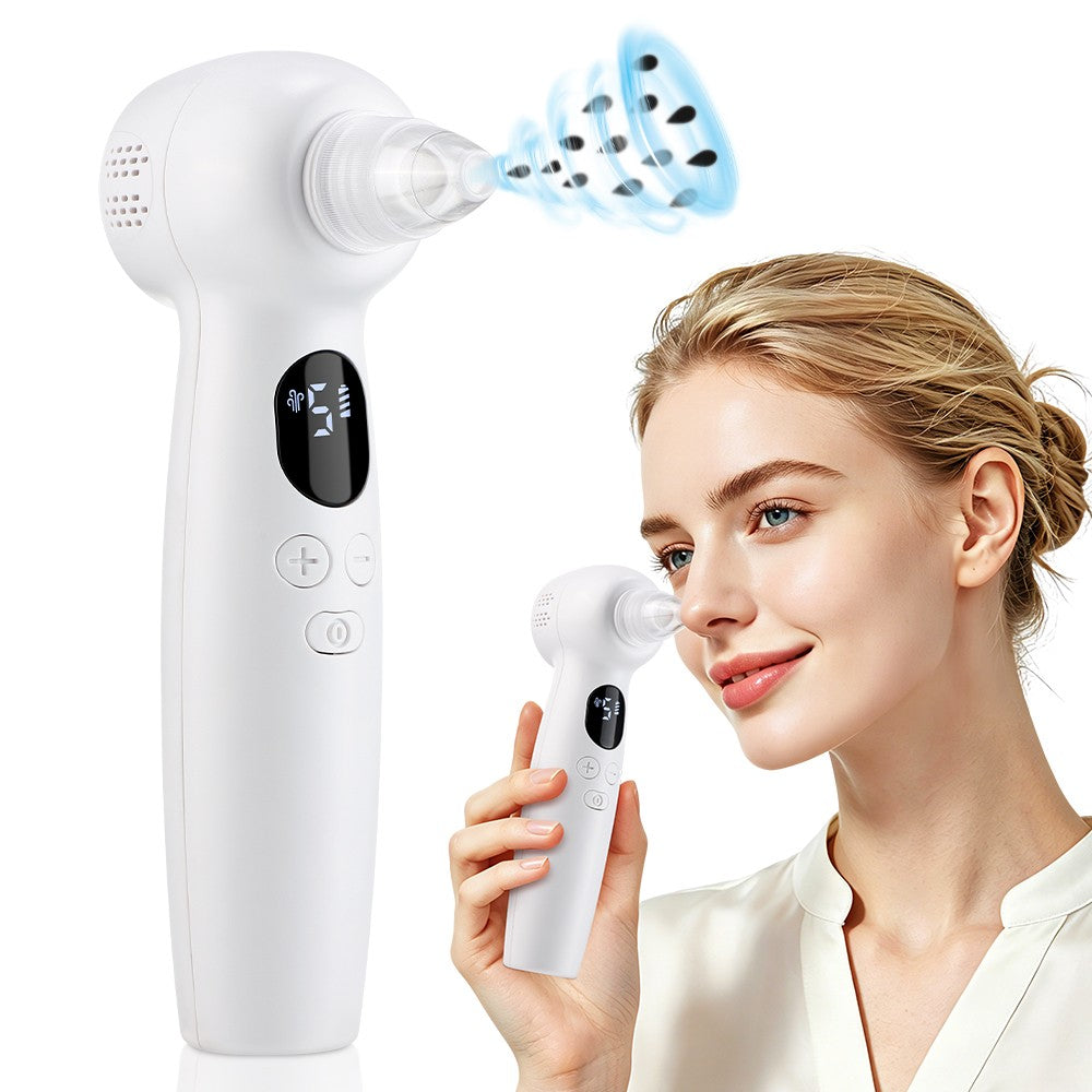 Electric Blackhead Remover Pore Vacuum with 4 Heads & Hot Compress