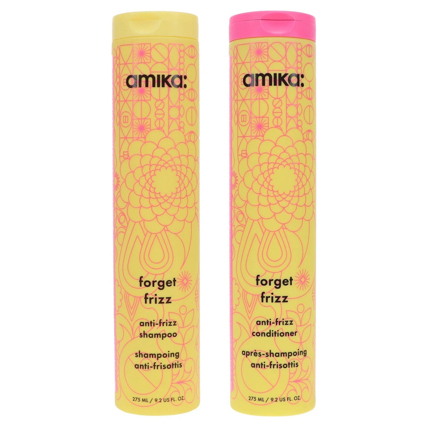 Anti-Frizz Hair Treatment Set with Shampoo, Conditioner & Spray - Hydrating & Humidity Shield