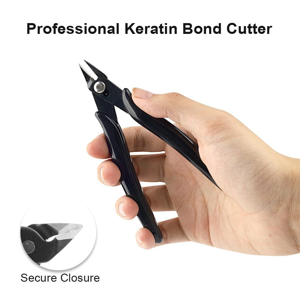 Keratin Bonding Tool Kit for K Tip Hair 4Pcs Acrylic Black