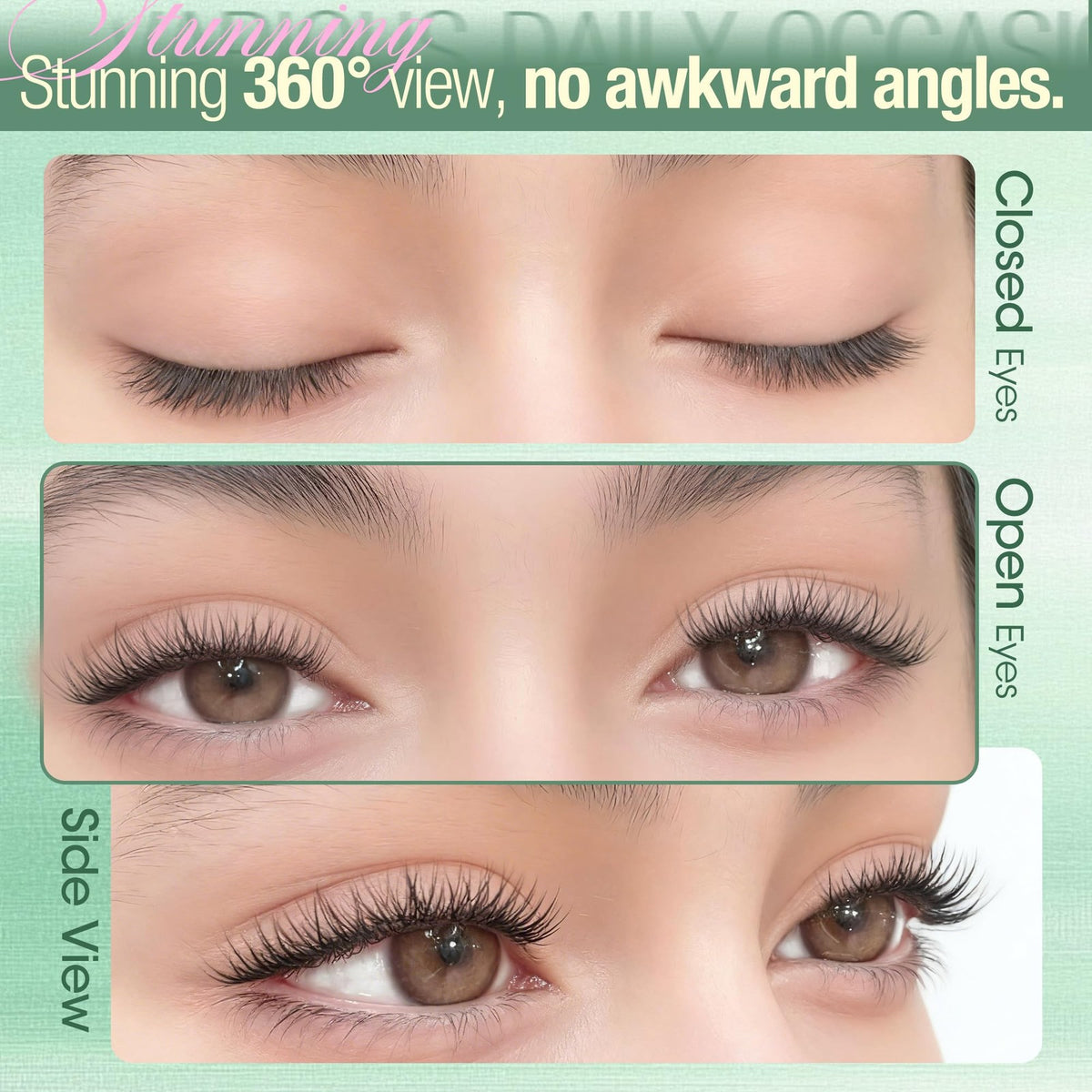 Short Lash Clusters 8-9mm Natural Eyelash Extensions — 90 Count (Black) Refills