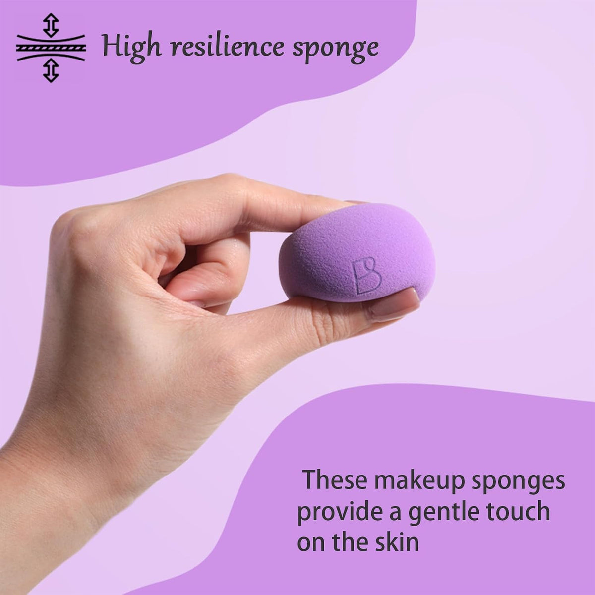 Makeup Sponge Set 6 Pcs for Foundation Powder and Blush Application