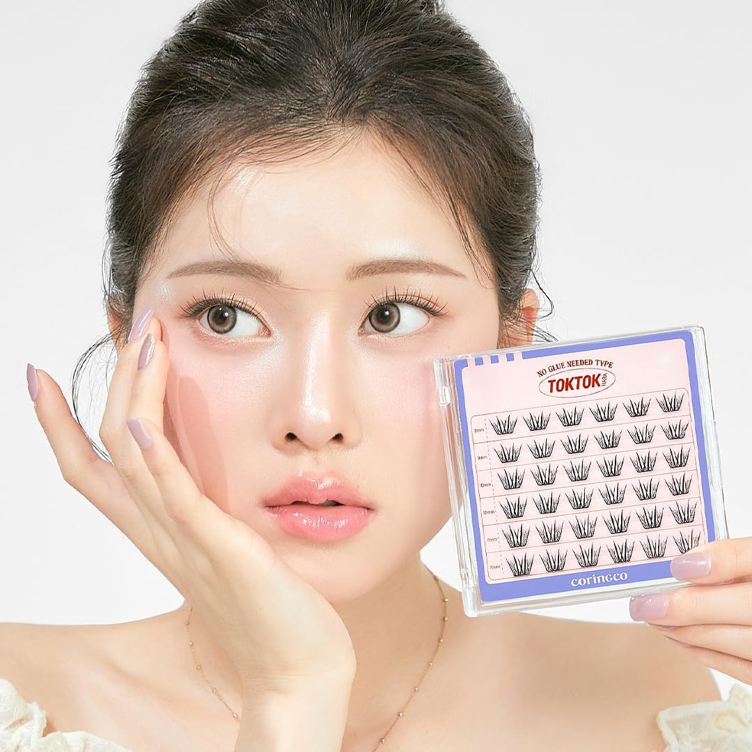 Self Adhesive False Eyelashes - Light, Waterproof, 5 Pairs, Variety Styles