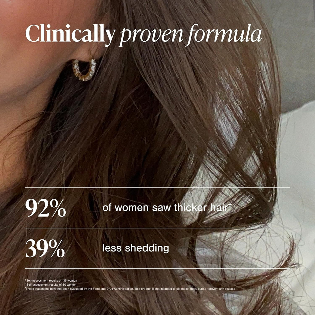 Clinically Backed Hair Growth for Women - 60 Lemon Flavor Tablets,
