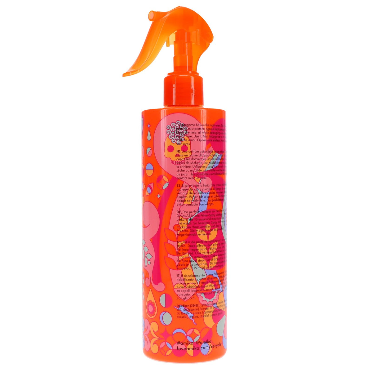 Amika Detangling Primer Spray 11.8 oz for Frizz-Free, Shiny Hair