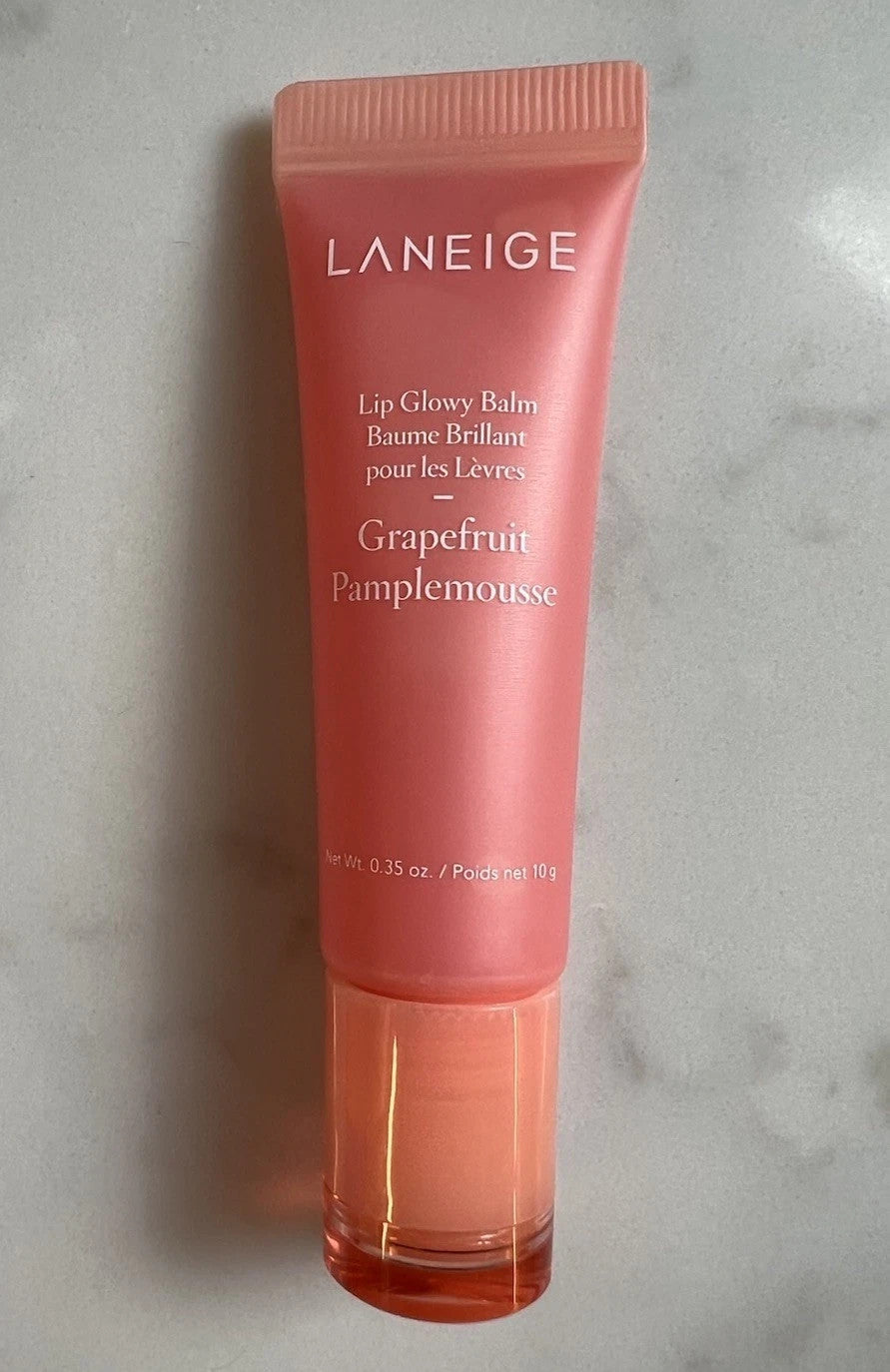 Lip Glowy Balm Grapefruit Set - Hydrating Lip Gloss 0.35 Oz x3