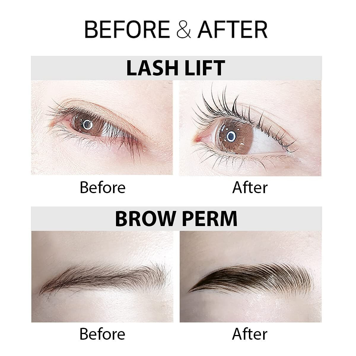 Eyelash & Brow Perm Kit - Lash Lift & Lamination Tube Set for Natural Curls