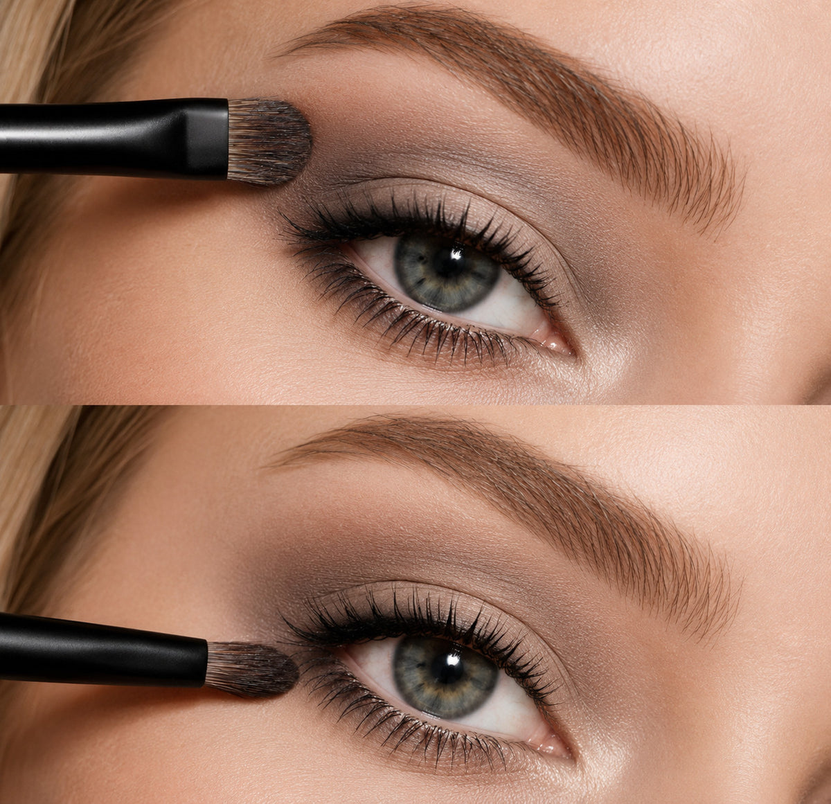 Dual-Ended Eyeshadow Makeup Brush for Blending & Defining - Professional Quality