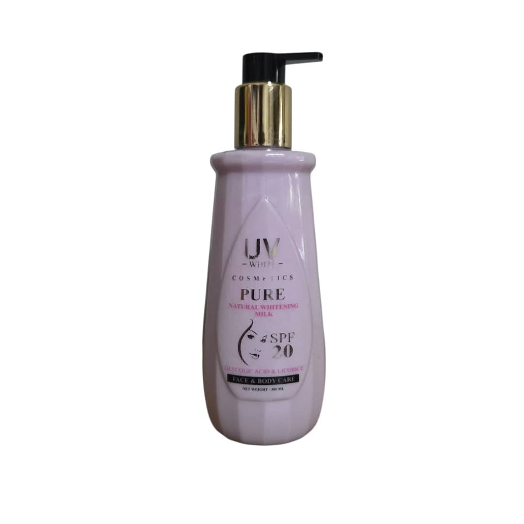 Brightening Glycolic Acid & Licorice Body & Face Milk SPF 20 - Natural Skin Care