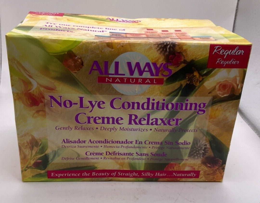 All Ways Natural No-Lye Conditioning Creme Relaxer Regular Strength Hair Care