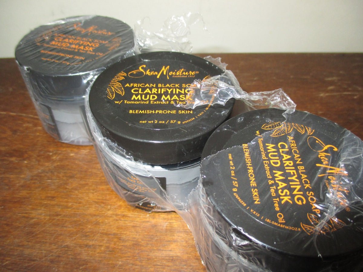 African Black Soap Clarifying Mud Mask 2oz - Pack of 3