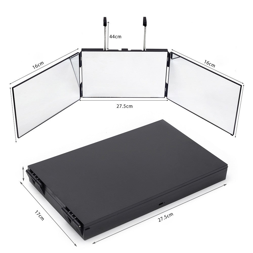 3-Way Self Hair Cutting Mirror - 360° Tri-Fold Shaving & Makeup Mirror