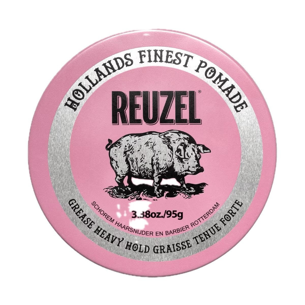 Heavy Hold Pomade 3.38 oz - Reuzel Pink Grease for Strong Hair Styling