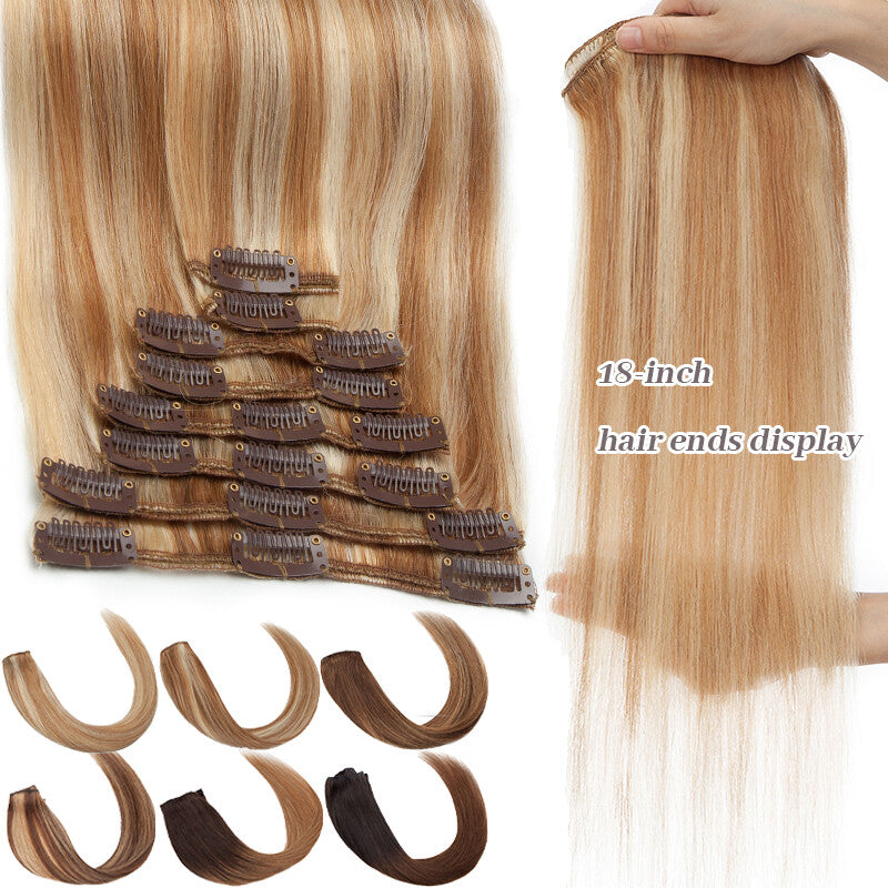 Clip-In Real Remy Hair Extensions - Full Head 7/8 Clip Options 8-24 Inch