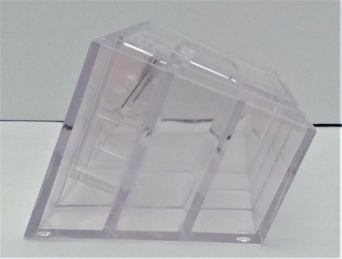Vintage Clear Acrylic Organizer for Eyeliner Lipliner & Sticks with Sharpeners