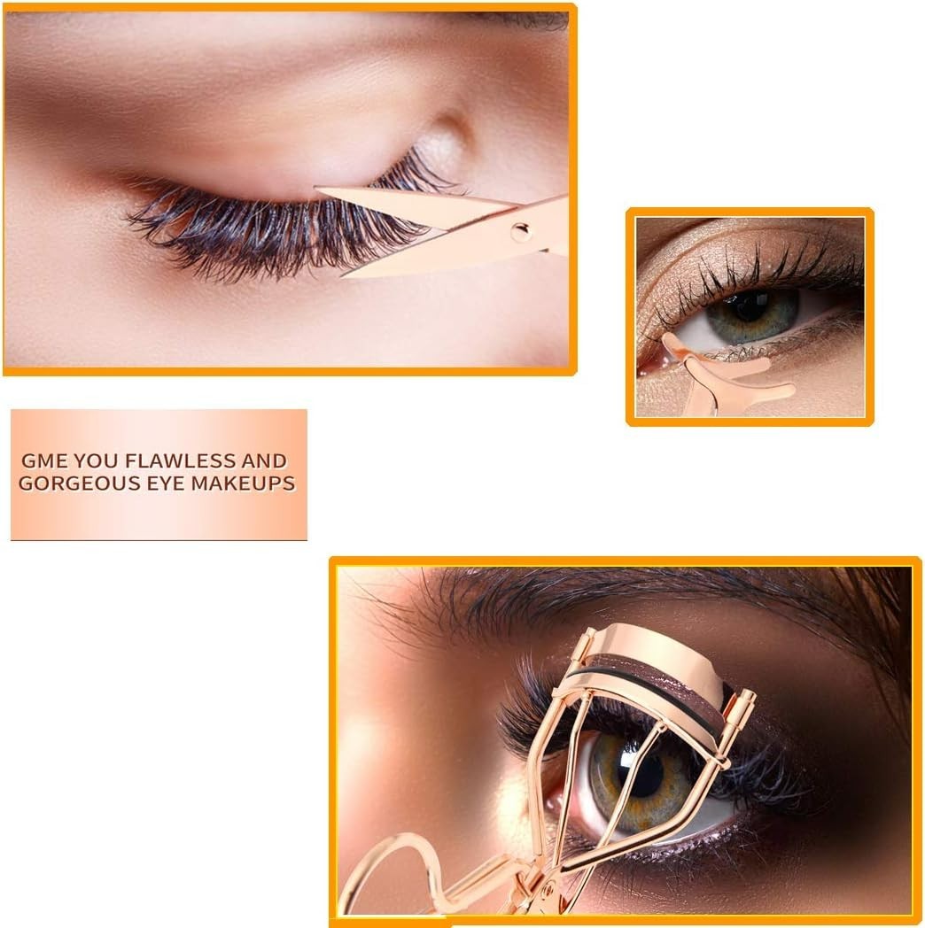 5-Piece Stainless Steel Eyelash & Eyebrow Grooming Kit for Women