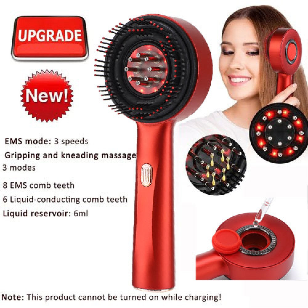 Electric Scalp Massage Brush with Red Light Therapy for Hair Growth - Deep Nourishing Hair Care Comb