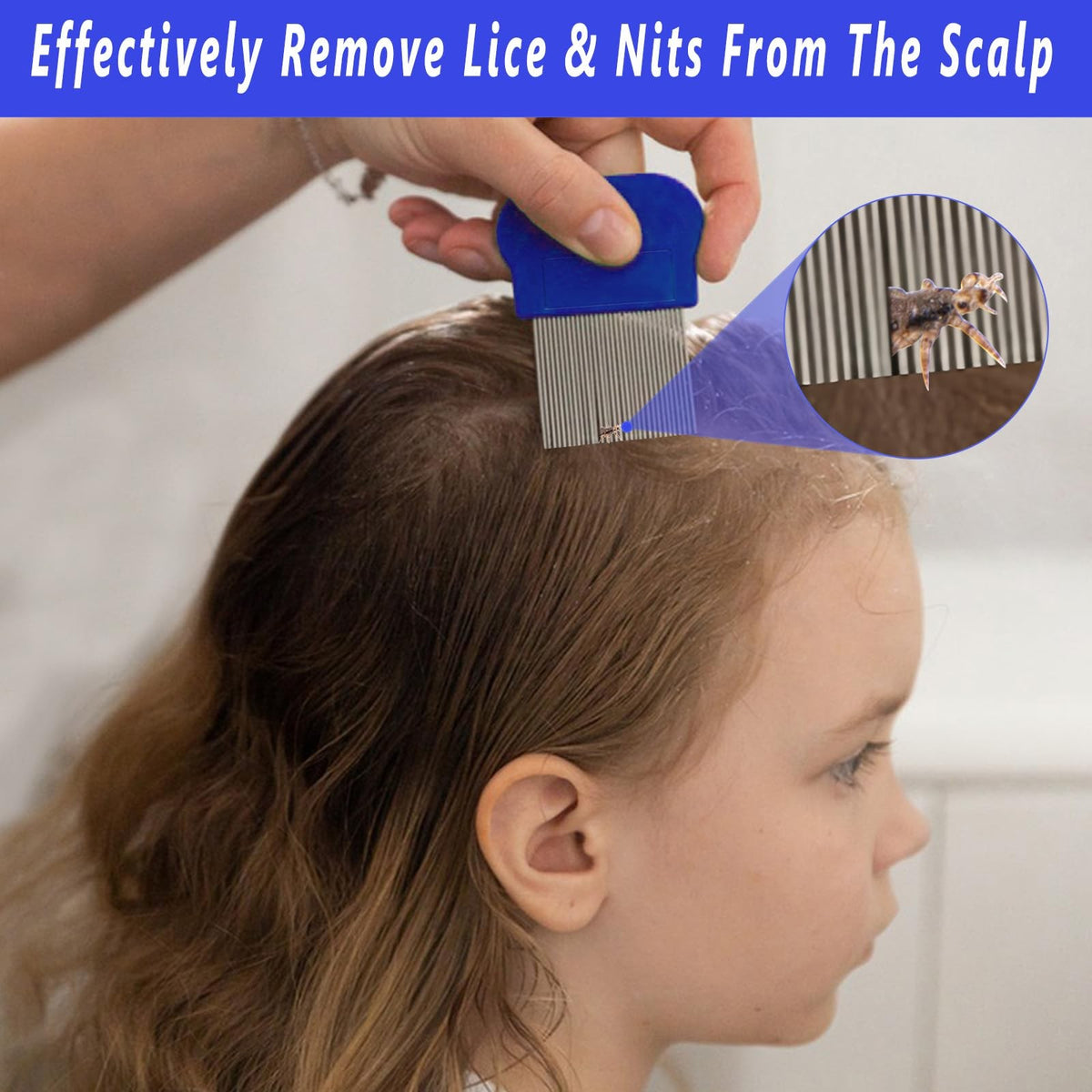 Lice Comb Set - Double Sided Fine Tooth Comb for Head & Pet Flea Removal - 8 Pack