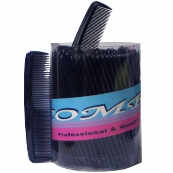 6 Pack of 72 Black 5-Inch Unbreakable Hair Combs - Pocket Size