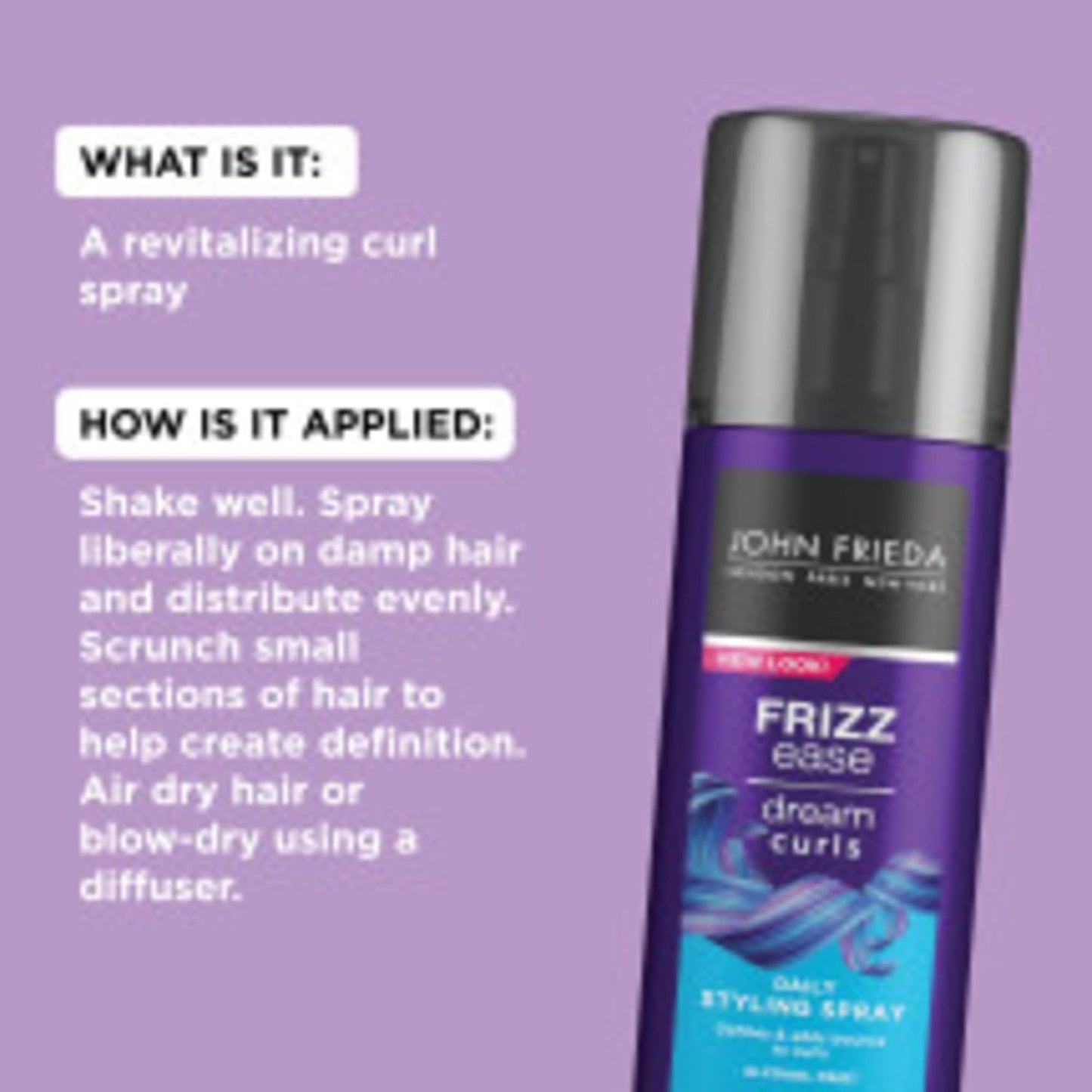 Curl Enhancing Hair Spray for Frizz Control and Shine - 6.7 oz Lightweight Formula