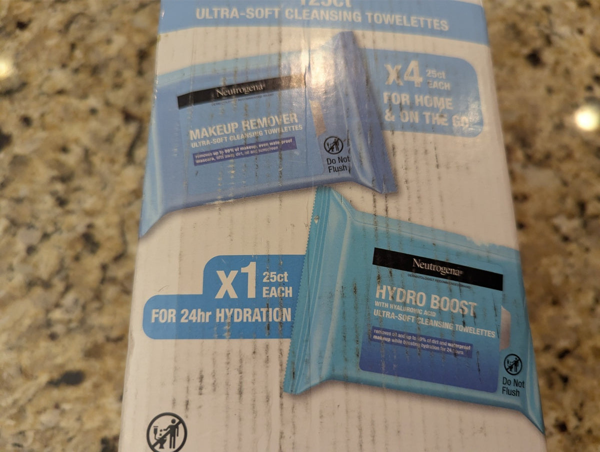 Neutrogena Makeup Remover Wipes 125 Count - Ultra-Soft Cleansing Towelettes, 5 Pack