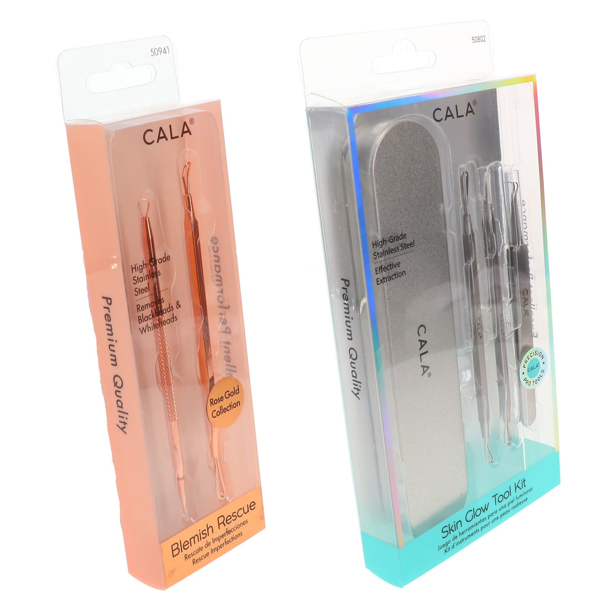 Rose Gold Blemish Extraction & Skin Glow Tool Kit - Acne & Blackhead Removal Set